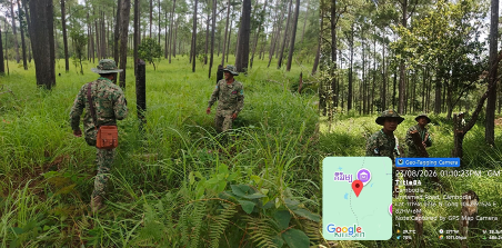 មន្ត្រីឧទ្យានុរក្សចុះបង្ក្រាបការទន្ទ្រានដីព្រៃខុសច្បាប់នៅឧទ្យានជាតិគិរីរម្យ